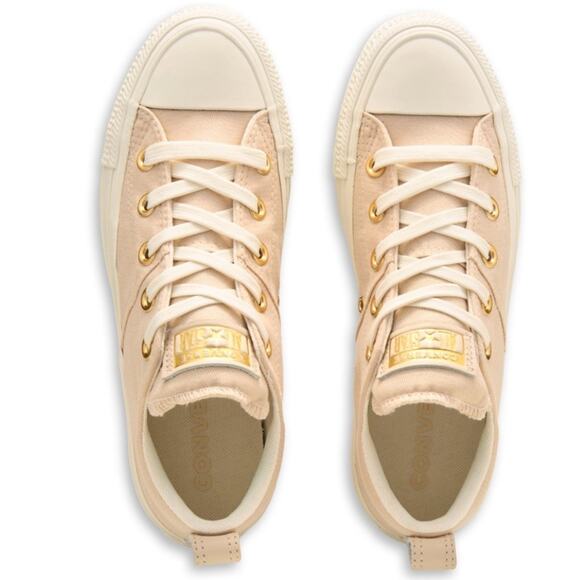 NEW CONVERSE ALL STAR CHUCK TAYLOR MADISON OX CANVAS SNEAKERS BEIGE WHITE GOLD 8 - Picture 2 of 10